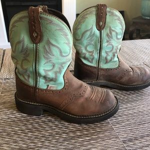 Justin Gypsy Boots Turquoise - Size 6